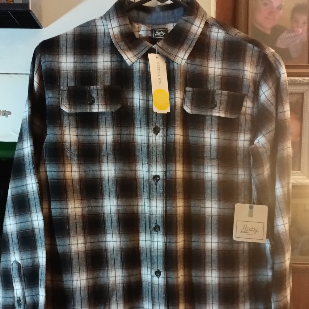 Woman's Large 12-14 Bixby Nomad The Classic Flannel Woven Shirt